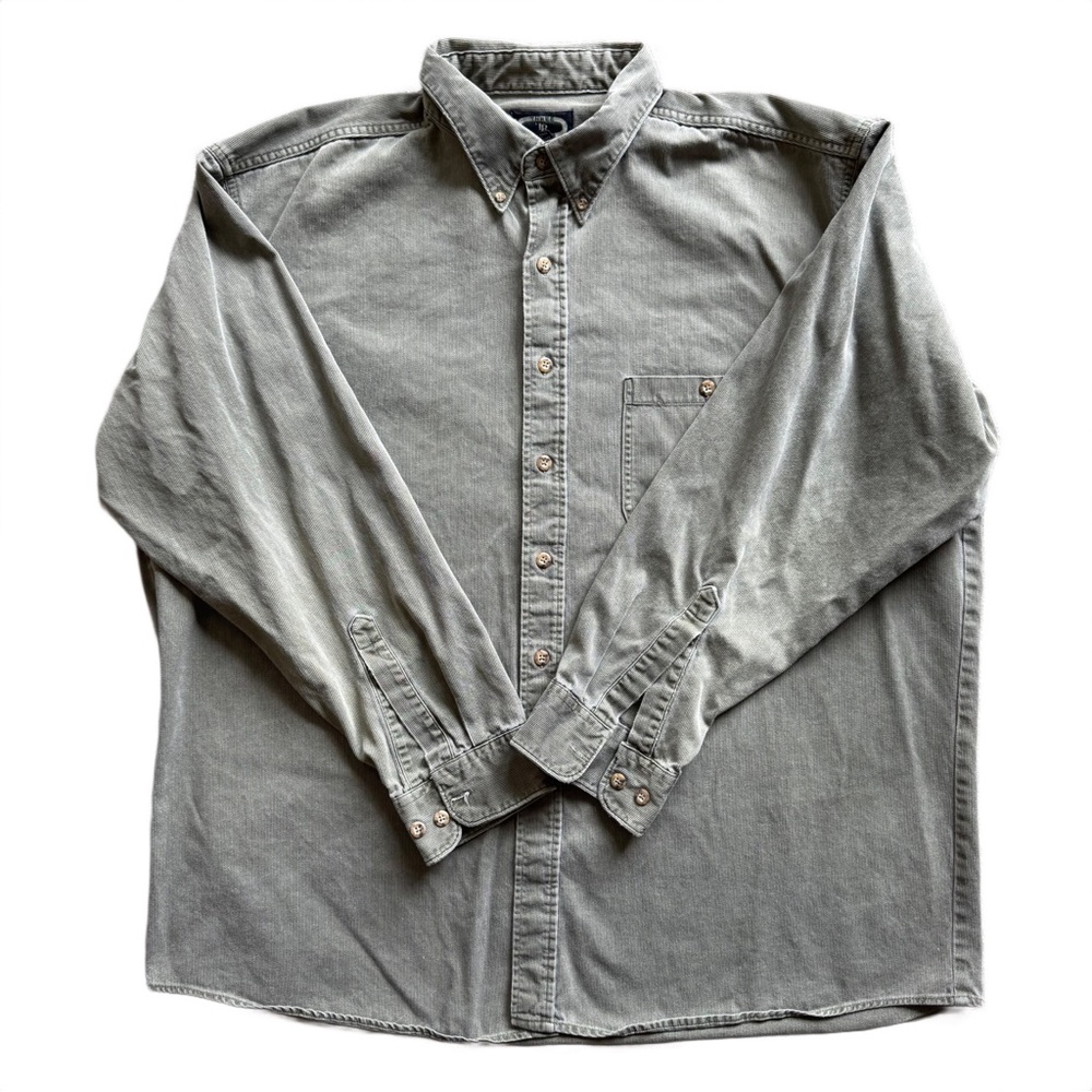 90s Three Rivers 100% Cotton Men's Button-Up Shirt Vintage